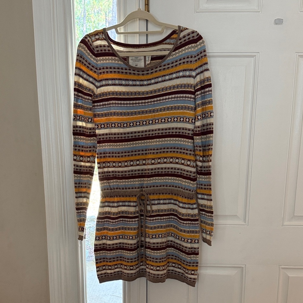 H&M Multicolor Patterned Long Sleeve Dress